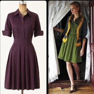Anthro Ihrin Shirtdresses s12 in purple & green